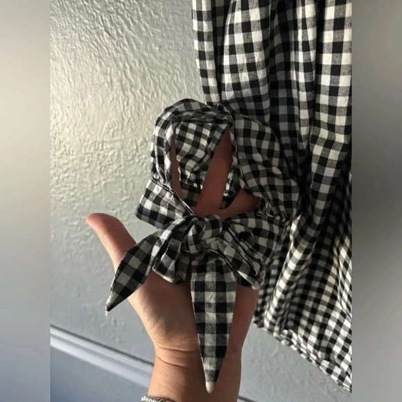 Caution to the Wind, Anthropologie, gingham, plaid, off shoulder, top m - Picture 8 of 10